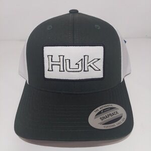 HUK Men's One Size - Bold Patch Trucker Hat Fishing Outdoor Mesh Snapback